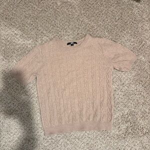 Uniqlo Cable Knit Short Sleeve Sweater